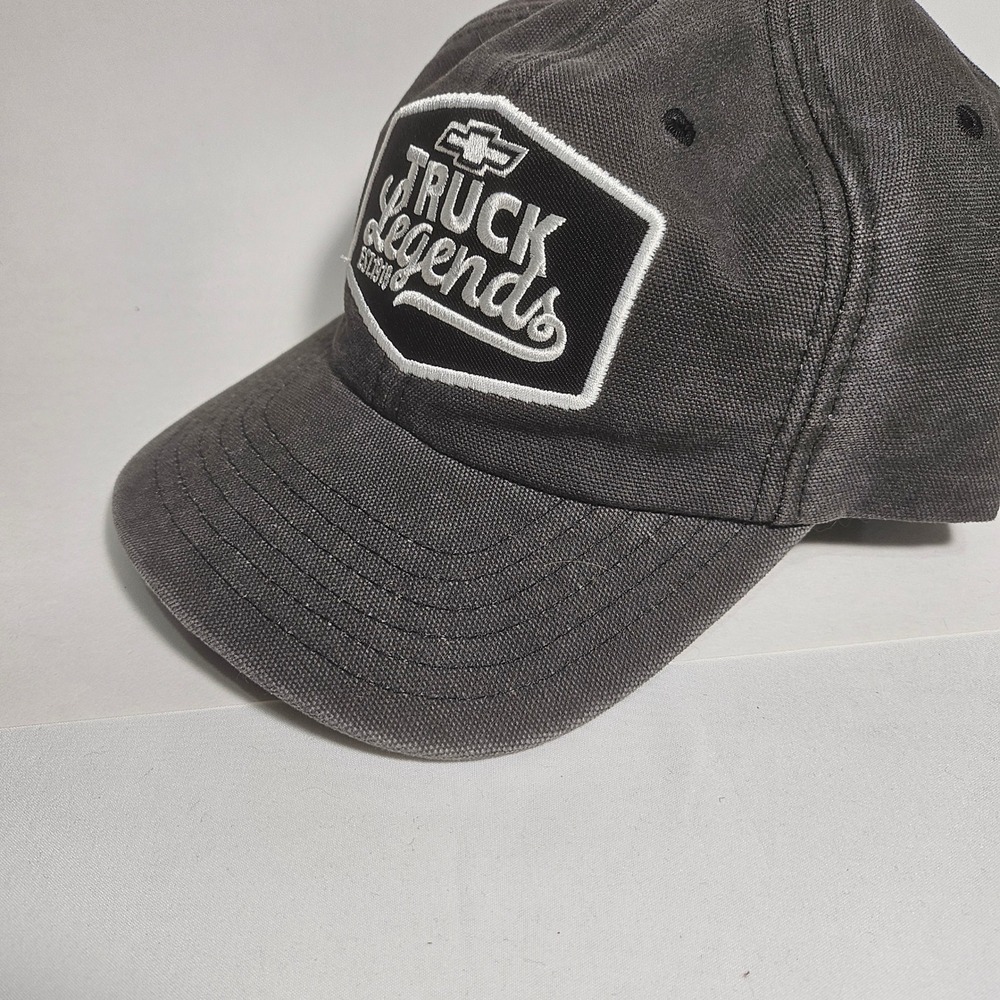 Chevrolet Chevy Truck Legends Hat Gray Canvas Adjustable Made in USA Cap